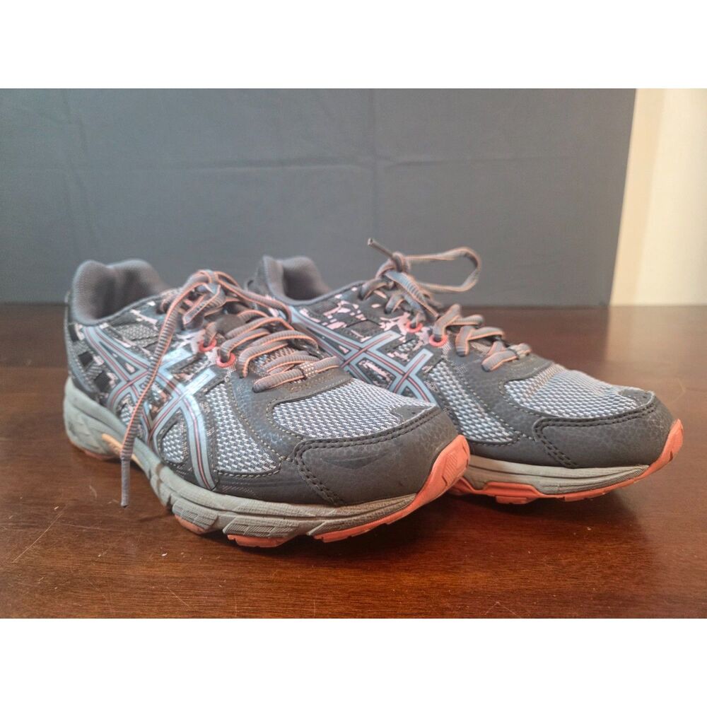 ASICS Gel‑Venture 6 Women’s Size 8 Gray Pink Trail Running Shoes T7G6N